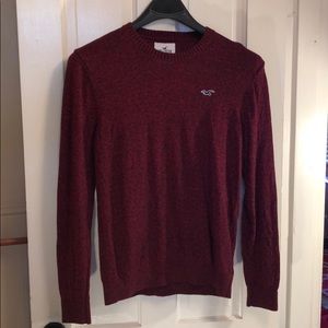 Red Crewneck lightweight Hollister sweater